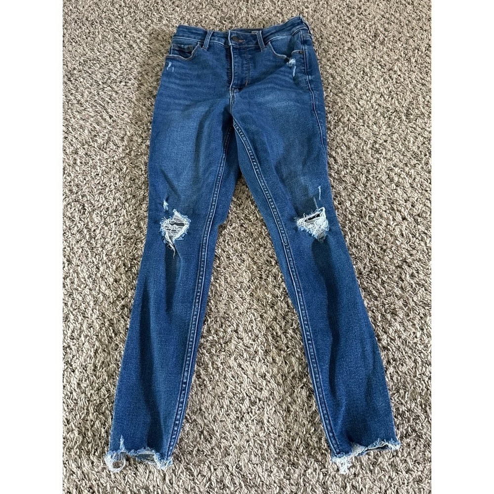 Old Navy Rockstar Super Skinny 360 Stretch Distressed Ankle Jeans Size 2